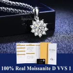 S925 sólida plata esterlina VVS1 D Color Moissanite collar cadena con certificado joyería fina para mujer joyería 13
