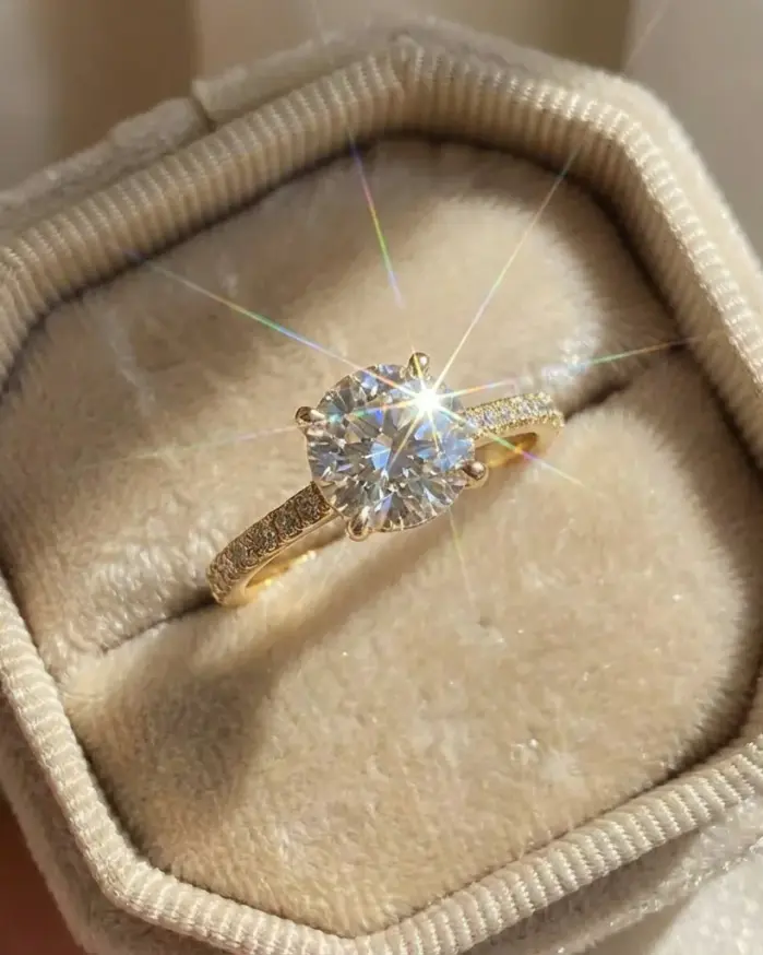 Preciosos anillos redondos de circón brillante de Plata de Ley 925 para mujer, aniversario, boda, regalo de joyería fina de lujo de alta calidad 1