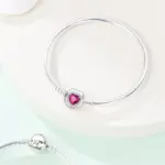 Pulsera dura de plata 925 auténtica, tamaño 17-20, estrella, corazón, telaraña, romántica para mujeres, apta para bodas y reuniones, joyería de lujo 4
