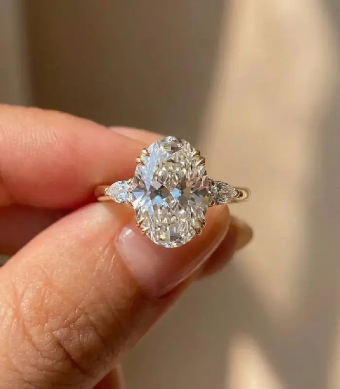 Preciosos anillos de piedra ovalados brillantes de circonia de Plata de Ley 925 para mujer, joyería fina de lujo de alta calidad para compromiso y boda 1