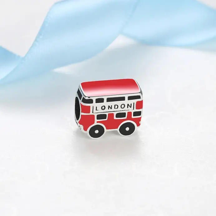 100% Original grano del encanto de la plata esterlina 925 de Taxi de la motocicleta rueda encantos Fit Pandora pulseras de las mujeres de la joyería de Diy 2