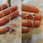 collar con colgante de mariposa de Plata de Ley 925, cadena de serpiente de 18/20/22/24/28/30 pulgadas para mujer, joyería de compromiso de boda 2