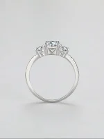 Anillo redondo de circón de 0,5 CT para mujer, de Plata de Ley 925, clásico, a la moda, para aniversario, compromiso, boda, joyería de lujo de alta calidad 4