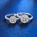 Anillo de moissanita de Plata de Ley 925 de 1ct con seis garras para mujer, joyería de boda, abalorio de compromiso, anillo de alta calidad a la moda para fiesta 3