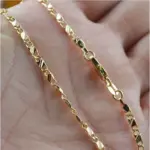Exquisito collar relleno de Color dorado de 18 quilates para mujeres y hombres, cadena de joyería de tamaño 16-30 pulgadas, venta al por mayor 3