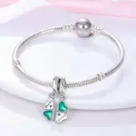 Nuevo Abalorio de plata de ley 925, colgante de trébol de cuatro hojas para pulsera Original, collar, regalos DIY para mujer 26 Nuevo Abalorio de plata de ley 925, colgante de trébol de cuatro hojas para pulsera Original, collar, regalos DIY para mujer 26