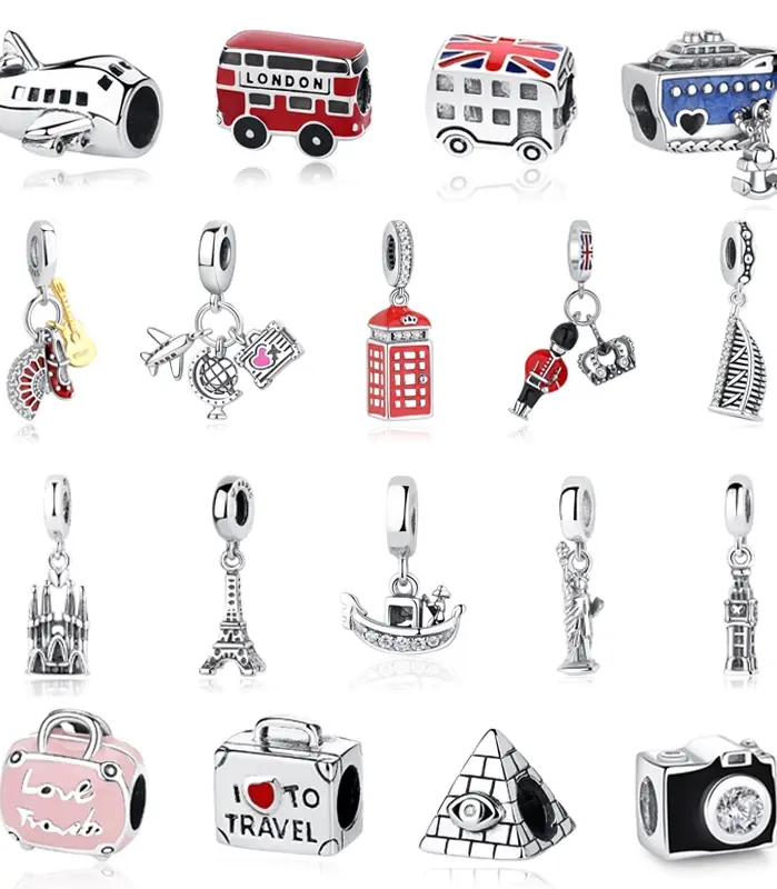 100% Original grano del encanto de la plata esterlina 925 de Taxi de la motocicleta rueda encantos Fit Pandora pulseras de las mujeres de la joyería de Diy 1