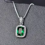 collar con colgante de circonia cúbica geométrica para mujer, temperamento de lujo, tendencia de boda, accesorio para el cuello, joyería de fiesta 1