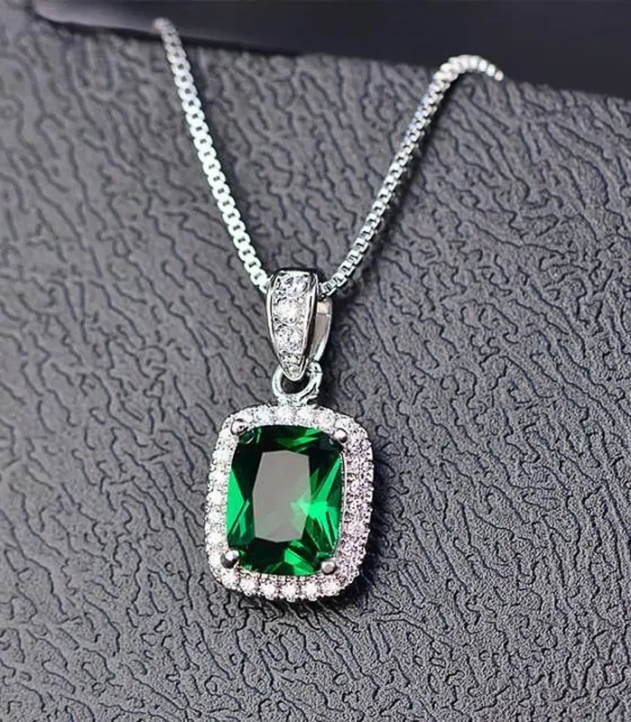 collar con colgante de circonia cúbica geométrica para mujer, temperamento de lujo, tendencia de boda, accesorio para el cuello, joyería de fiesta 1