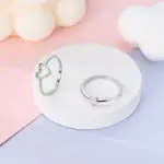 Anillos de circón en forma de corazón rosa para mujer, joyería de compromiso de boda romántica fina, anillos de Color plateado, primavera 925 6
