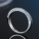 Anillos Unisex de moissanita y circonita, anillo de plata 100% auténtica S925 para hombres y mujeres, brillante de lujo D VVS1 4 Anillos Unisex de moissanita y circonita, anillo de plata 100% auténtica S925 para hombres y mujeres, brillante de lujo D VVS1 4