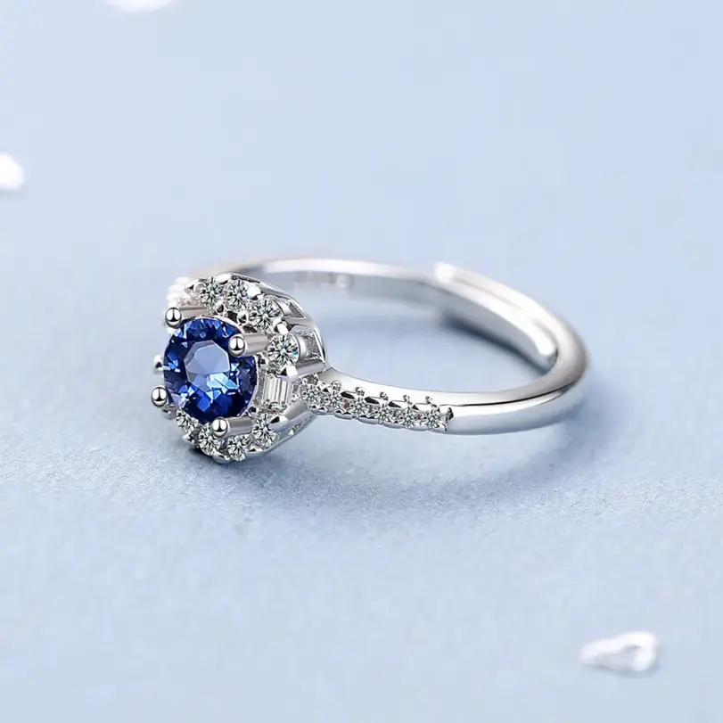Nuevo Anillo de Plata de Ley 925 con circonita 5A de alta calidad para mujer, accesorios de joyería de lujo para boda, anillo de moda para fiesta 4