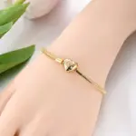 Pulsera Original de Plata de Ley 925 con Dijes, 17-20CM, Corazón Dorado, Llave del Amor, Trébol, Brazalete, Joyería para Mujer, Regalo 2
