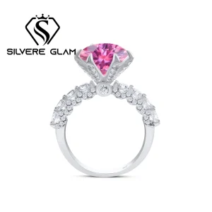 Anillo de Plata de Ley 925 para mujer, anillo de Hada de moissanita de 3/5CT con certificado, regalo de relación de Color D, joyería fina de compromiso 1