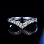 100% pluma probadora de diamantes, anillo de moissanita a juego, banda de diamantes de boda para mujer, anillo de cola única de Plata de Ley 925 4