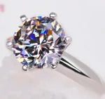 Perder dinero venta solitario Color plata anillo 7mm AAAA circón CZ compromiso anillos de boda para mujer anillo 3