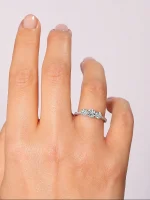 Anillo redondo de circón de 0,5 CT para mujer, de Plata de Ley 925, clásico, a la moda, para aniversario, compromiso, boda, joyería de lujo de alta calidad 3