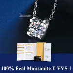 S925 sólida plata esterlina VVS1 D Color Moissanite collar cadena con certificado joyería fina para mujer joyería 18