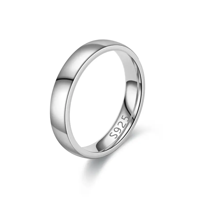 Anillo chapado en oro Color moda mujer Simple pareja anillo de boda joyería de compromiso regalo 3