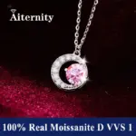 Colgante de moissanita de girasol D para boda de lujo para mujer, joyería de plata de ley 925, collar de diamantes de moissanita nupcial para boda 13