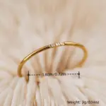 Anillo apilable de circonita pequeña pavimentada chapada en acero inoxidable, joyería fina de Color dorado 5