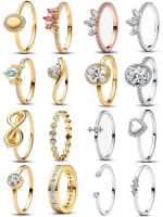 Nuevo anillo de plata 925 en forma de corazón, tamaño 6, 7, 8, 9, adecuado para el Día de San Valentín, regalo de vacaciones para mujer, joyería de moda DIY de alta gama 2