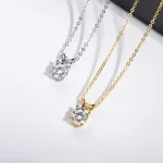 collar con colgante de moissanita para mujer, de Plata de Ley 925, de alta calidad, para boda, fiesta, regalo de joyería fina 5