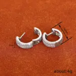 pendientes de aro para mujer con incrustaciones de circonita cúbica deslumbrante, diseño de círculo Simple, accesorios diarios para fiesta, joyería versátil de moda 6