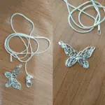 collar con colgante de mariposa de Plata de Ley 925, cadena de serpiente de 18/20/22/24/28/30 pulgadas para mujer, joyería de compromiso de boda 4