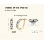 Pendientes de Plata de Ley 925 con Moissanita, Color D, 2.76 Quilates, Pendientes de Aro con Diamantes de Laboratorio, Joyería Fina Brillante para Bodas 6