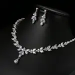 Emmaya-exquisitos conjuntos de joyas para mujer, accesorios de fiesta de boda, pendientes y collar de circonita cúbica, regalo 2