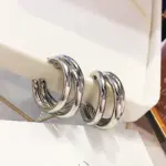 Pendientes de aro circulares con forma de engranaje geométrico chapado en oro a la moda para mujer y niña, joyería de circón a la moda, tipo hebilla 22