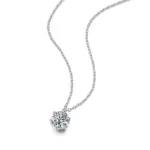 Nuevo Collar de plata de ley 925 con moissanita de 2 quilates, cadena con colgante, joyería fina para mujer, boda, fiesta clásica brillante, moda 4