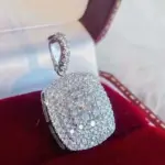 collar de circonia cúbica brillante para mujer, colgante brillante, joyería delicada para compromiso y boda 3