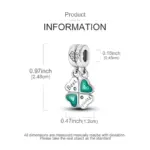 Nuevo Abalorio de plata de ley 925, colgante de trébol de cuatro hojas para pulsera Original, collar, regalos DIY para mujer 27 Nuevo Abalorio de plata de ley 925, colgante de trébol de cuatro hojas para pulsera Original, collar, regalos DIY para mujer 27