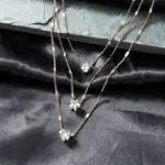 Collar con colgante de circón para mujer, gargantilla de cadena multicapa, joyería brillante para fiesta, regalo de moda 3 Collar con colgante de circón para mujer, gargantilla de cadena multicapa, joyería brillante para fiesta, regalo de moda 3