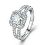 Nuevo Anillo de Plata de Ley 925 con circonita 5A brillante para mujer, joyería de boda, abalorio de compromiso, regalo de moda para fiesta, anillo de alta calidad 5