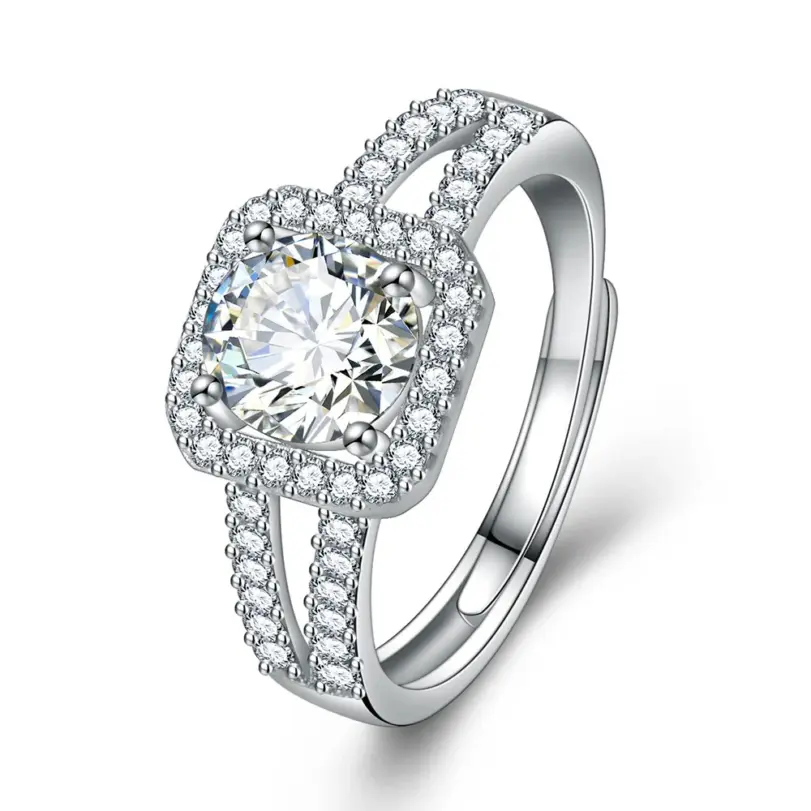 Nuevo Anillo de Plata de Ley 925 con circonita 5A brillante para mujer, joyería de boda, abalorio de compromiso, regalo de moda para fiesta, anillo de alta calidad 5