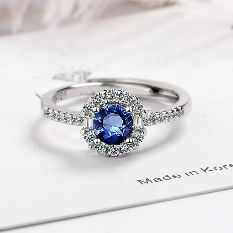 Nuevo Anillo de Plata de Ley 925 con circonita 5A de alta calidad para mujer, accesorios de joyería de lujo para boda, anillo de moda para fiesta 2