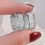 pendientes de aro ostentosos de circonia cúbica para mujer, aretes de lujo de Color dorado/plateado, joyería para mujer, envío directo 4
