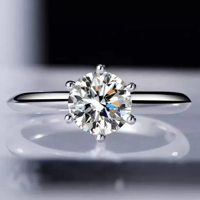 Perder dinero venta solitario Color plata anillo 7mm AAAA circón CZ compromiso anillos de boda para mujer anillo 2