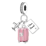 Abalorios de Plata de Ley 925 con mancuernas de animales, bonitos abalorios de perro rosa aptos para pulsera Diy, fabricación de brazaletes, regalo de joyería de alta calidad 6 Abalorios de Plata de Ley 925 con mancuernas de animales, bonitos abalorios de perro rosa aptos para pulsera Diy, fabricación de brazaletes, regalo de joyería de alta calidad 6