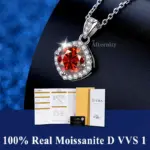 Alta joyería de plata de ley S925, collar con colgante de moissanita 100%, Color D con certificado GRA para boda y fiesta de mujer 13