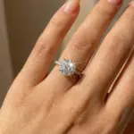 Preciosos anillos redondos de circón brillante de Plata de Ley 925 para mujer, aniversario, boda, regalo de joyería fina de lujo de alta calidad 5