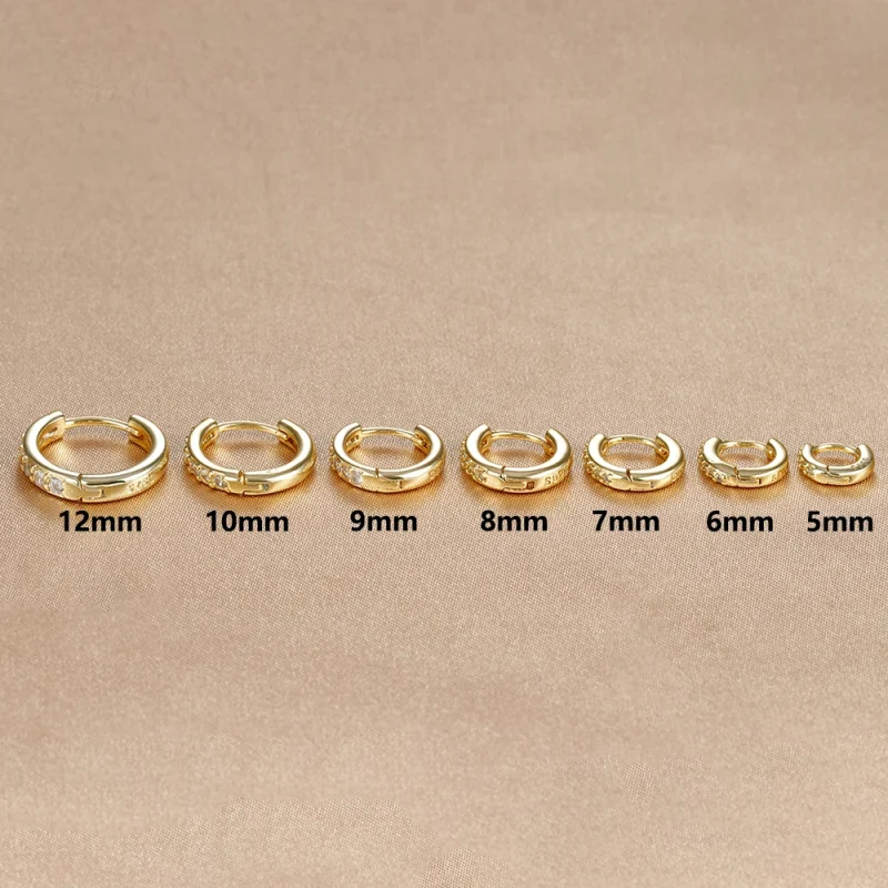 1 par de pendientes de aro minimalistas Huggie de acero inoxidable, pendientes de cartílago del trago de hélice fina de circonia de cristal pequeño, joyería Piercing 6