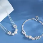 Conjunto de pulsera y collar de bola de Plata de Ley 925 para mujer, conjunto de joyería de cuentas multicapa originales de lujo, joyería exquisita para fiesta 6