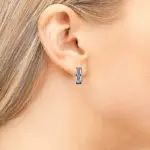 pendientes de aro versátiles para mujer, aretes con medio círculo de circonia cúbica, regalo exquisito, joyería femenina con temperamento 6