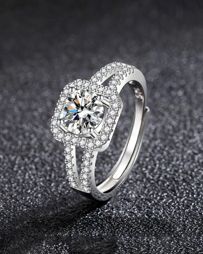 Nuevo Anillo de Plata de Ley 925 con circonita 5A brillante para mujer, joyería de boda, abalorio de compromiso, regalo de moda para fiesta, anillo de alta calidad 1