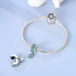 Nuevo Abalorio de plata de ley 925, colgante de trébol de cuatro hojas para pulsera Original, collar, regalos DIY para mujer 42 Nuevo Abalorio de plata de ley 925, colgante de trébol de cuatro hojas para pulsera Original, collar, regalos DIY para mujer 42