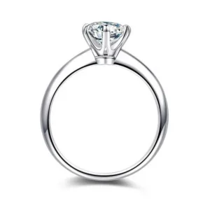 Anillos de pareja de cristal brillante de Plata de Ley 925 para mujer, tamaño ajustable, accesorios de lujo para fiesta y boda, regalo de joyería 2